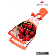 Bouquet plano 12 Rosas(Cod.609) Bouquet plano 12 Rosas(Cod.609)
