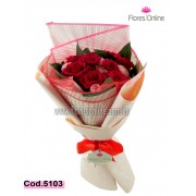Bouquet 9 Rosas y Clavelinas (Cod.5103) Bouquet 9 Rosas y Clavelinas (Cod.5103)