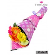 Bouquet Cono 12 Gerberas (Cod.615) Bouquet Cono 12 Gerberas (Cod.615)