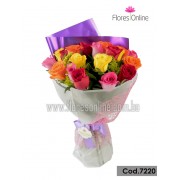 Bouquet Color y Alegria 24 Rosas (Cod.7220) Bouquet Color y Alegria 24 Rosas (Cod.7220)