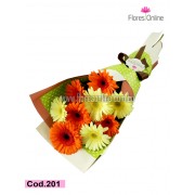Bouquet Gerberas Crema Naranja (Cod.201) Bouquet Gerberas Crema Naranja (Cod.201)
