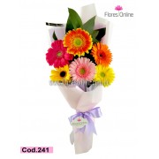 Bouquet Colorido 6 Gerberas (Cod.241) Bouquet Colorido 6 Gerberas (Cod.241)
