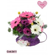 Taza Artesanal Flores Mix (Cod.2611) Taza Artesanal Flores Mix (Cod.2611)