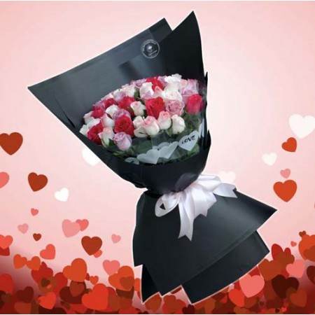 Bouquet 50 Rosas Pasteles (Cod.B281)