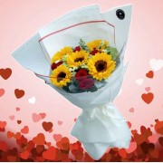 Bouquet Romantico Girasoles y Rosas (Cod.B268)
