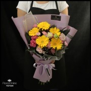 Gerberas Lisianthus y Clavelina (Cod.2312) Gerberas Lisianthus y Clavelina (Cod.2312)