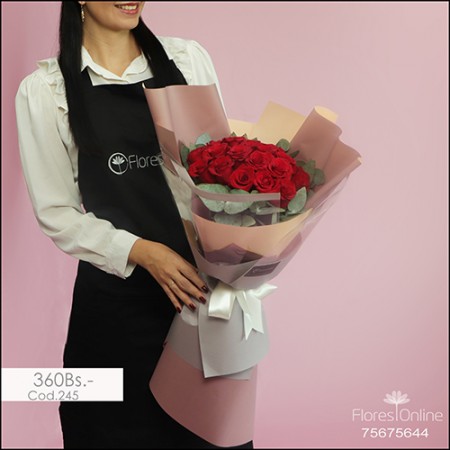 Bouquet Romantico 24 Rosas (Cod.245)