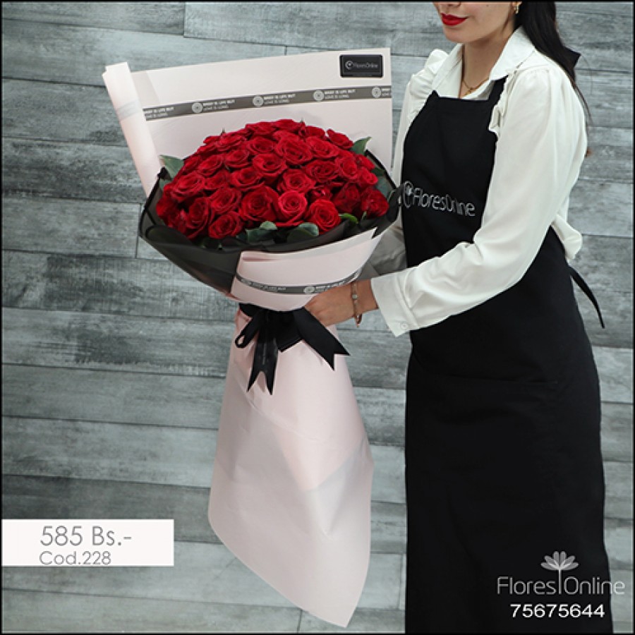 Bouquet Romantico 50 Rosas (Cod.228)