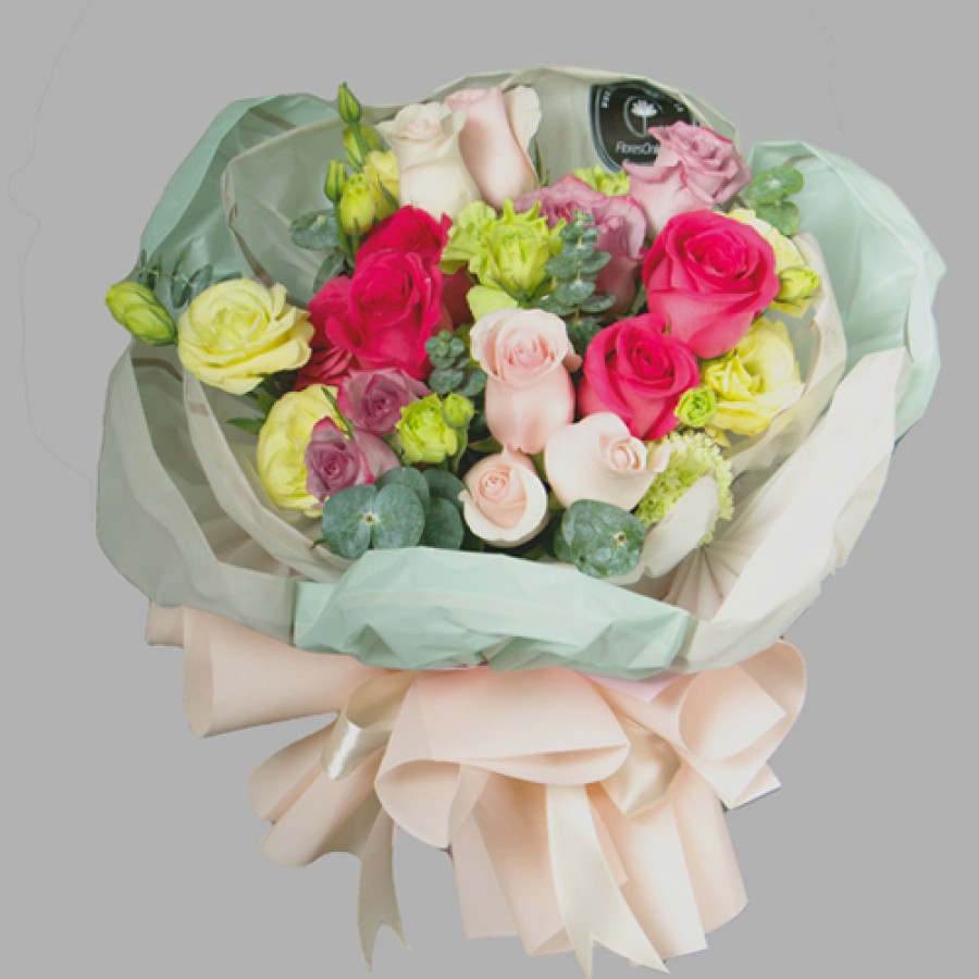 Bouquet delicadeza tonos pastel (Coo.349)
