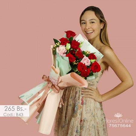 Bouquet Premium Rosas y Mix de flores (Cod.B43)