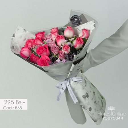 Bouquet Elegancia tonos pasteles (Cod.B68)