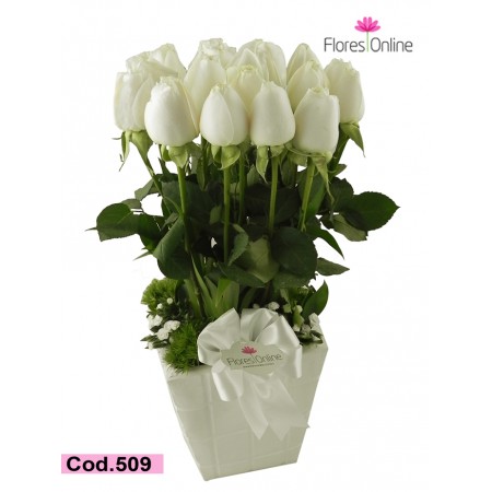 Condolencia Rosas Blancas (Cod.509)