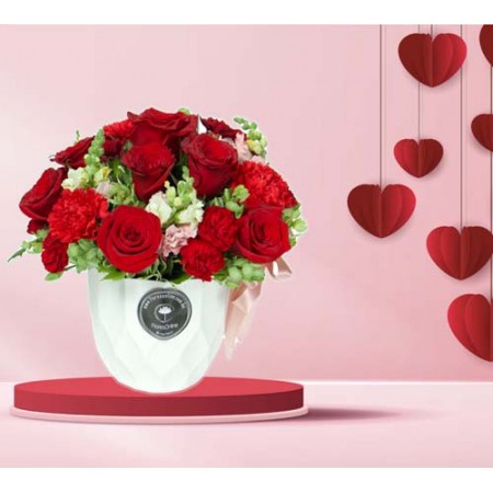 Arreglo Romantico Flores Rojas (R164)